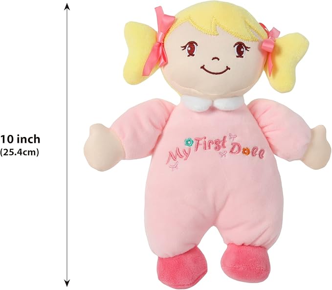 Linzy Plush Soft Plush Baby Doll Blond Hair My First 10''