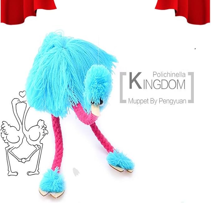 HOCHE Toy-Marionette Ostrich (Blue)