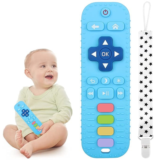 Chuya Remote Teethers Silicone Baby Teething Toys, TV Remote Teether 0-6-12-18 Months
