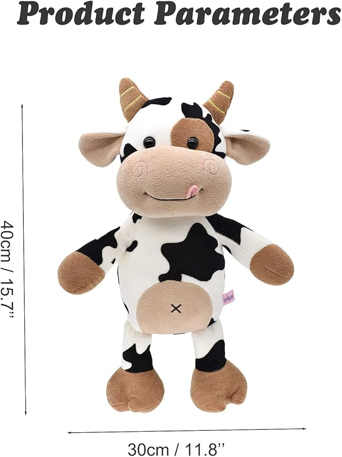 HWD Cute Stuffed Animals Doll, 16'' Soft Plush Cow Toy Gifts for Kids