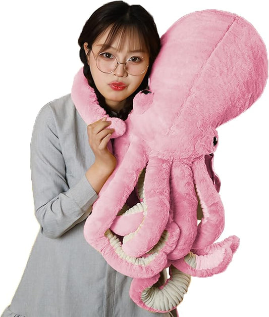 Octopus Stuffed Animals Octopus Plush Doll Toys Octopus Stuffed Toys Gift for Kids and Lovers for Birthday, Christmas Day(17.7-inch Pink)