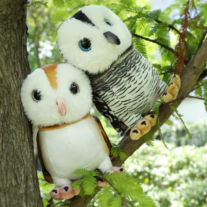 New Simulation Owl Plush Toy Cute Bird Animals Doll Baby C,20cm/ 7inch)