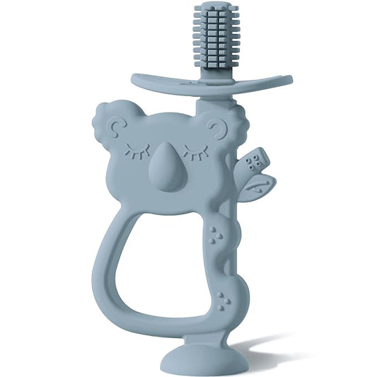 Moonkie Teething Toy, Safe & Easy to Hold BPA Free Silicone Teethers 360Â° Baby 6-12 Months