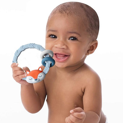 Itzy Ritzy Silicone Teether with Rattle; Rattle Teether Features Rattle 3 Months