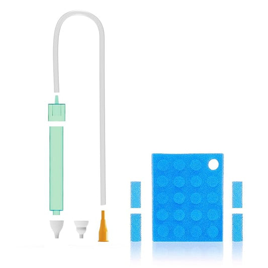 Baby Nasal Aspirator with 24 Filters, Mouth Suction Nasal Congestion Relief for Toddlers 2 Silicone