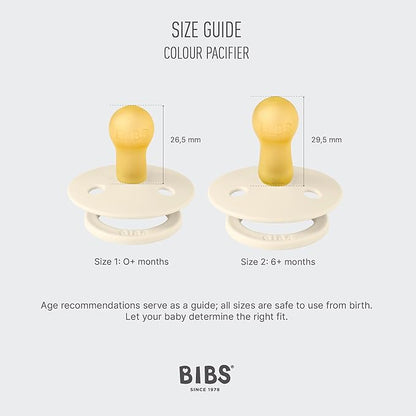 BIBS Pacifiers - Colour Studio 2 Pack | Round Nipple Baby Pacifier 6+ Months