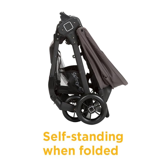 Safety 1st Smooth Ride Travel System Stroller and Car Seat OnBoard™ FLX - Efficient Infant Car Seat Stroller and Infant Car Seat and Stroller Combo, Black Cherry