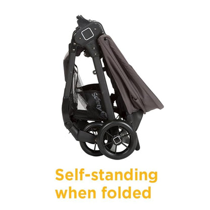 Safety 1st Smooth Ride Travel System Stroller and Car Seat OnBoard™ FLX - Efficient Infant Car Seat Stroller and Infant Car Seat and Stroller Combo, Black Cherry