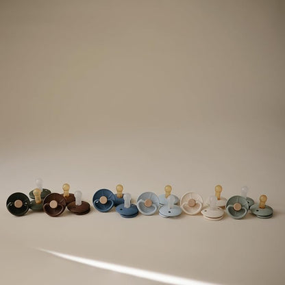 FRIGG Little Viking Natural Rubber Baby Pacifier 2-Pack | Made in Denmark 0-6 Months)