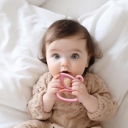 Baby Teething Toy, BPA Free Silicone Swan Shape Teether for Babies 6 Month+ 1 (Light