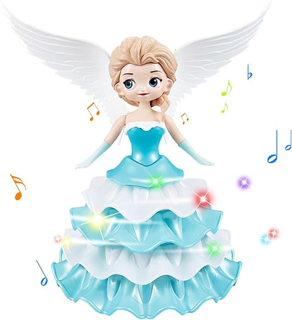 Dancing Princess Toys for Girls,Electric Cars Angel Doll with Colorful 3 4 5 6 (159A)
