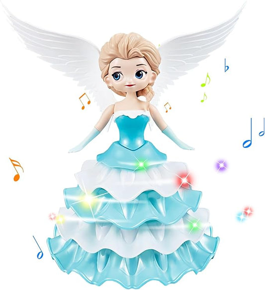 Dancing Princess Toys for Girls,Electric Cars Angel Doll with Colorful 3 4 5 6 (159A)
