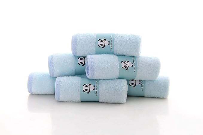 HIPHOP PANDA Baby Washcloths, Rayon Made from Bamboo - 2 Layer Ultra Soft Absorbent Newborn Bath Face Towel 30 Pack