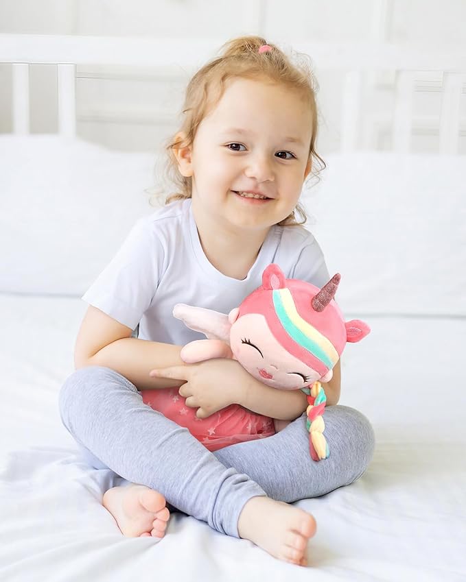 GAGAKU Plush Baby Girl Dolls 17'' Soft Unicorn Stuffed Animal