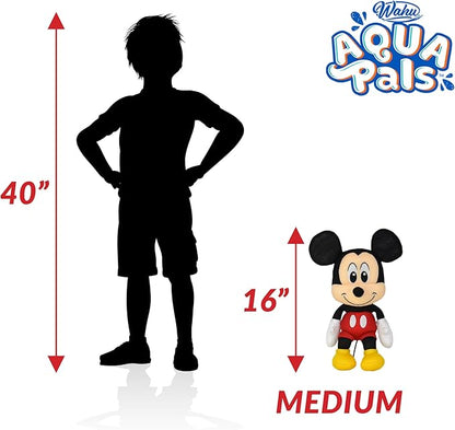 Wahu Aqua Pals Disney Classic Mickey Mouse Plush Water Toy for Kids Ages 2+, Fast-Drying Waterproof Plush Doll Toy for Pool and Bathtub 16"