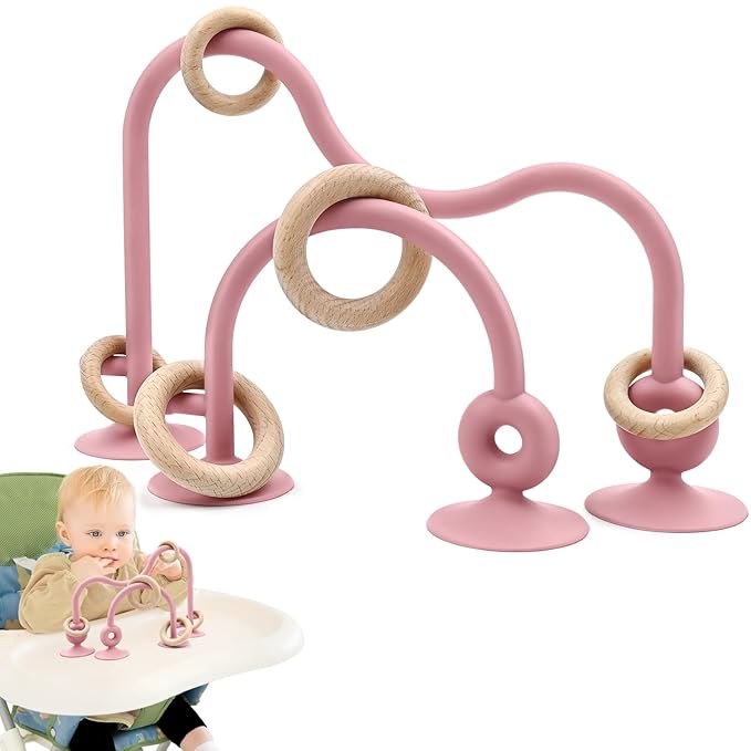Baby Sensory Teething Chew High Chair Suction Toys for Infant 6 12 18 24