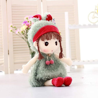 Plush Baby Doll Girl with Clothes, 17.7 Sweetheart Rag Doll Cozy Cuddle Soft Baby Doll for Kids Babies