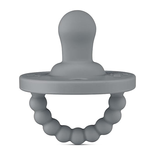 Ryan & Rose Cutie PAT Pacifier Teether (Flat, Charcoal)