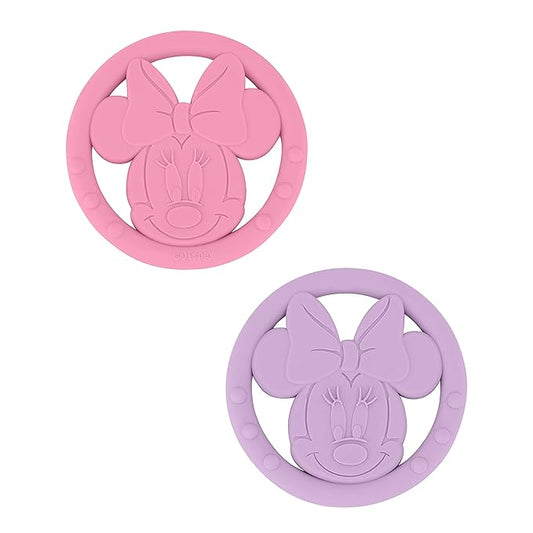 Cudlie Disney Silicone Teether Toy Set for Infants, Food Grade and BPA Free Teethers for Babies 6-12 Months 2-Pack Teether