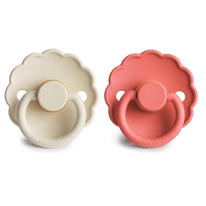 FRIGG Daisy Natural Rubber Baby Pacifier | Made in Denmark 1) 2-Pack
