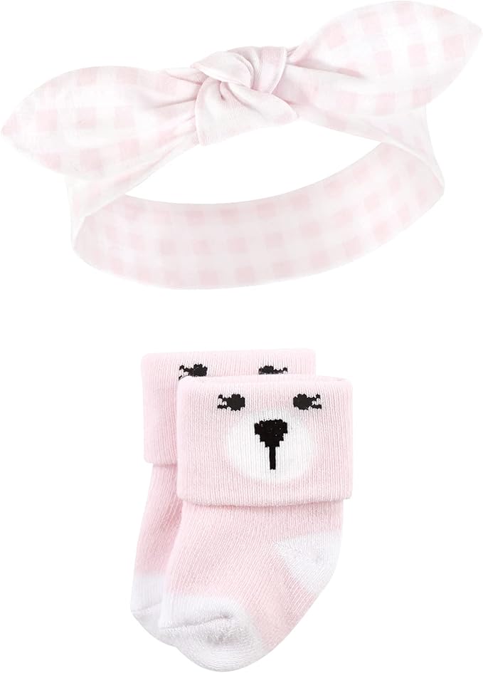 Hudson Baby baby-girls Headband and Socks Set