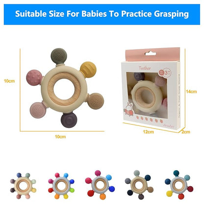 Baby Teething Toys Silicone Teethers BPA Free Silicone Rudder
