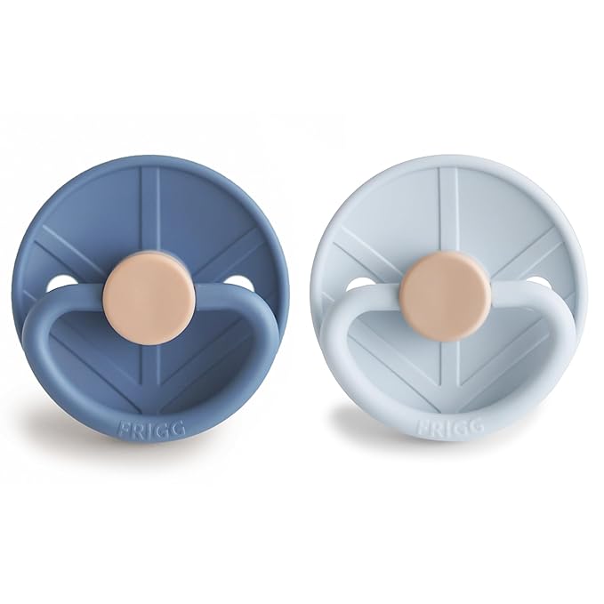 FRIGG Little Viking SilkySoft Silicone Baby Pacifier 2-Pack | Made in Denmark 6-18 Months)