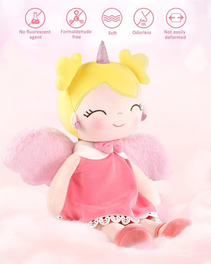 GAGAKU Soft Baby Doll Plush Unicorn Girl Angle with Wings 17” Cute
