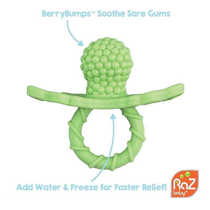 RaZbaby Soft Silicone Infant & Baby Teether, Berrybumps Textured Teething Relief Pacifier 3M+ 2-Pack ??
2601,b0dcxwsw4p,RaZbaby Soft Silicone Infant & Baby Teether