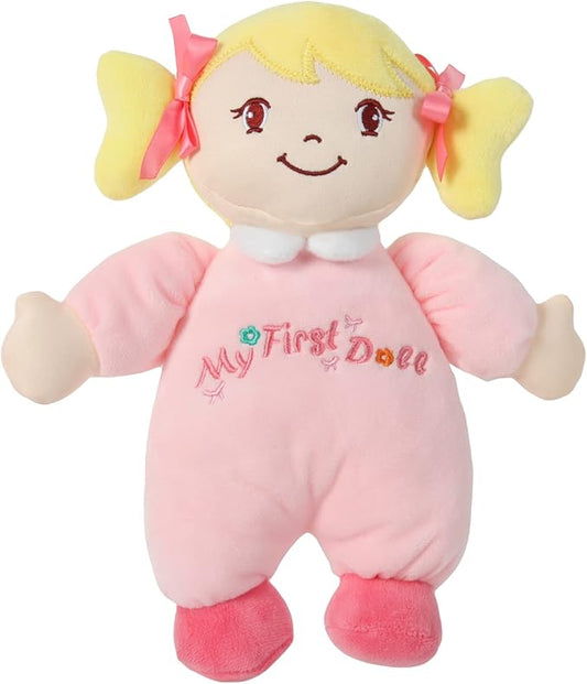 Linzy Plush Soft Plush Baby Doll Blond Hair My First 10''