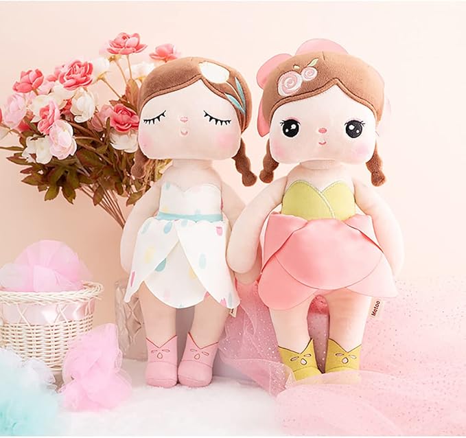 13" Exclusive New MeToo Princess Doll, Cute Flower Fairy Plush Doll