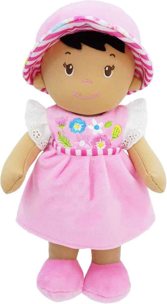 June Garden 12" Soft Dolly Malorie - Stuffed Soft Baby Doll Gift for 1 2 3 Year Old Girls