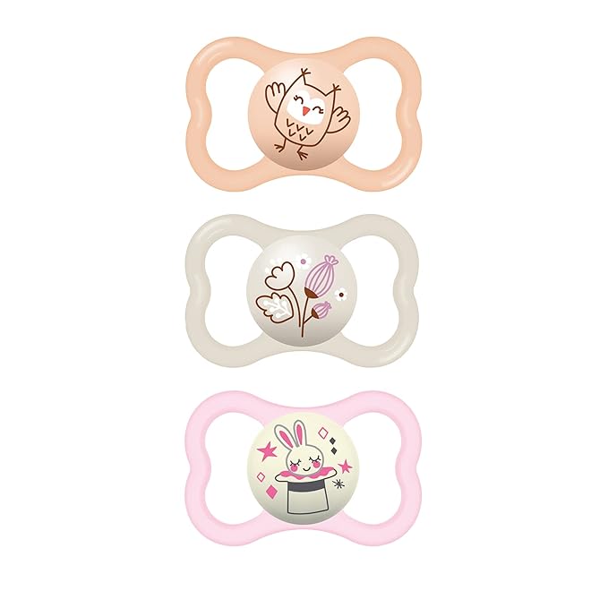 MAM Air Night & Day Baby Pacifier, for Sensitive Skin 6-16 Months, 3 Count 1)