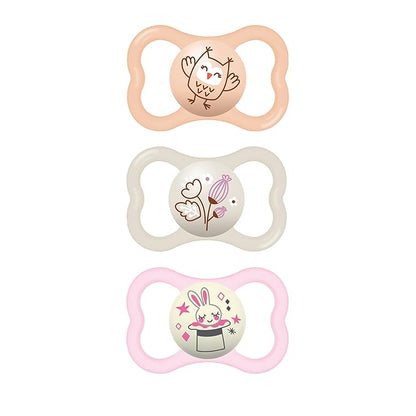 MAM Air Night & Day Baby Pacifier, for Sensitive Skin 6-16 Months, 3 Count 1)