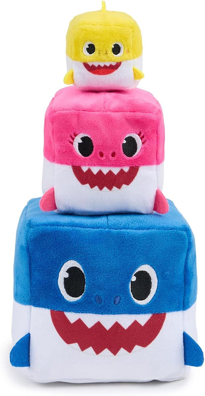 Baby Shark Nesting Dolls, Plush Cube Characters That Play Music
