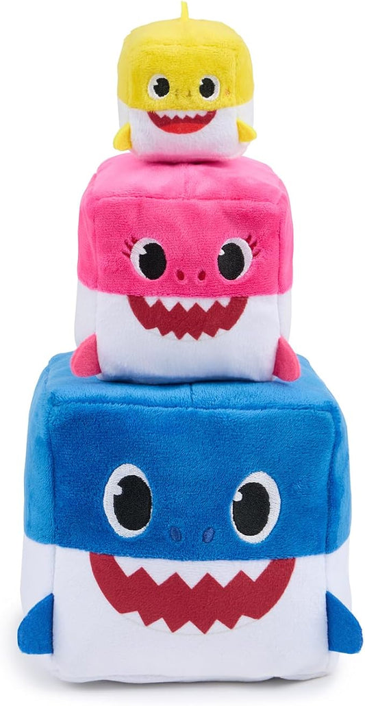Baby Shark Nesting Dolls, Plush Cube Characters That Play Music