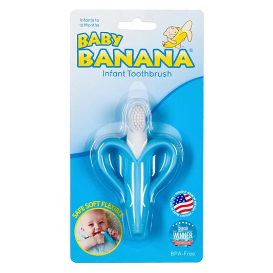 Baby Banana - Blue Banana Toothbrush, Training Teether Tooth Brush for Infant