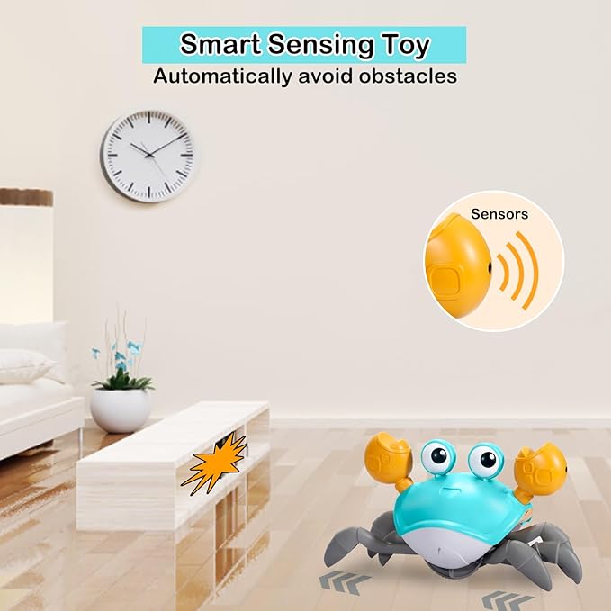 Crawling Crab Baby Toy Gifts Infant Tummy Time Toys Build 0-6 6-12 1-3 4+