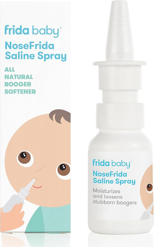Frida Baby NoseFrida Nasal Saline Spray, Baby Saline Drops + Spray to Soften Nasal Passages 0.68 fl