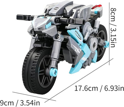 Motorcycle Toy Building Block Set Collectible Motorcycle Display Model, 301PCS Motorbike Toy Collection Brick Kit for Kids Boys Adults Ages 6+ 88009