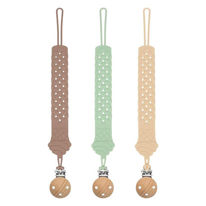 Pacifier Clip - Pacifier Holder Clip ??3 Pack Silicone