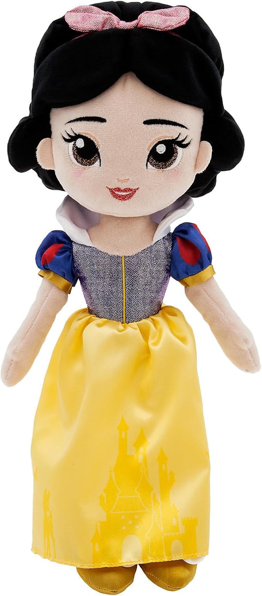 Disney Store Official Princess Plush Doll (Snow White) Medium 14 Inches, Princess Dolls with Embroidered Features