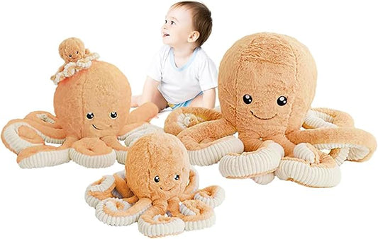DENTRUN Octopus Stuffed Animals, Giant Octopus Plush Doll Play Toys for Kids Girls Boys Adults Birthday Xmas Halloween Present Stuffed Sea Animals Plushie 7/16/24/32 Inches, 5 Colors