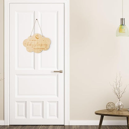 2pcs Baby Sleeping Sign, Different Shape Baby Sleeping Door Sign