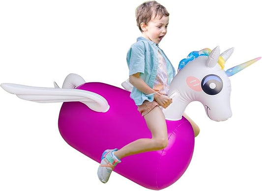 Kid Bouncy un-icornToy,Kid Jumping Animal Toy 220 Pounds.