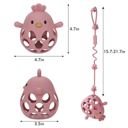 Socub Food-Grade Silicone Teether Toy for Babies 0-6, 12 18 Months