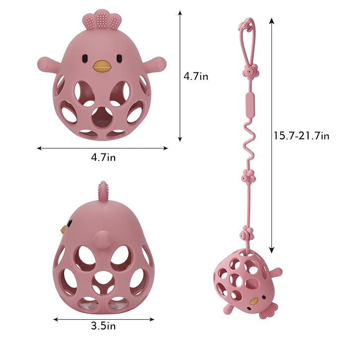 Socub Food-Grade Silicone Teething Toy for Babies 0-6, 12 18 Months