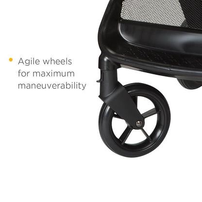 Safety 1st Smooth Ride Travel System Stroller and Car Seat OnBoard™ FLX - Efficient Infant Car Seat Stroller and Infant Car Seat and Stroller Combo, Black Cherry