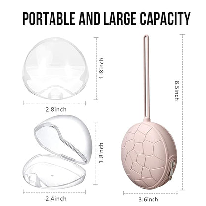 Smlpuame 4 Pack Pacifier Holder Case Set,2 Silicone Portable Pacifier Cover Pouch Bag for Diaper Bags Baby Carriage with 2 Transparent Pacifier Storage Container Box