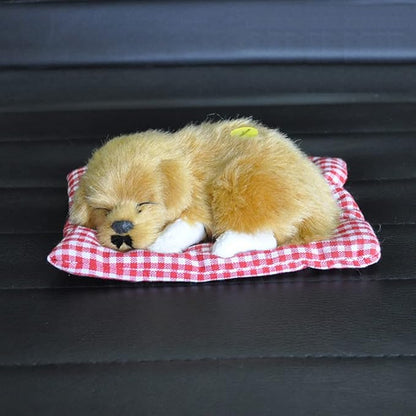 Simulation Lovely Dog That Make Sounds Doll Cute Sleeping Plush Decorations,1Pcs Sleeping